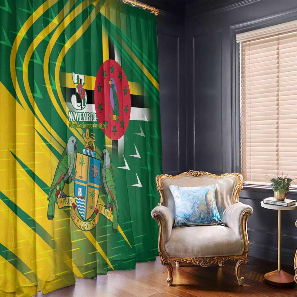 Dominica Independence Day Window Curtain 3 November Coat Of Arms - Wonder Print Shop