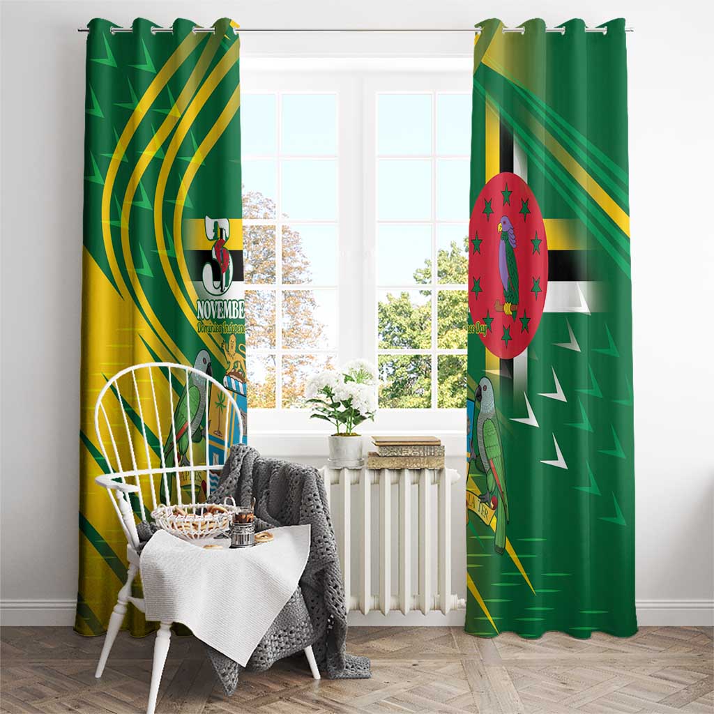 Dominica Independence Day Window Curtain 3 November Coat Of Arms - Wonder Print Shop