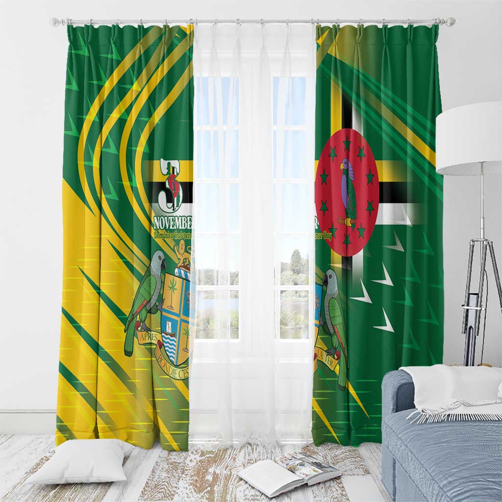 Dominica Independence Day Window Curtain 3 November Coat Of Arms - Wonder Print Shop