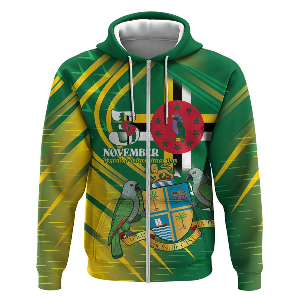 Dominica Independence Day Zip Hoodie 3 November Coat Of Arms - Wonder Print Shop
