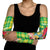 Personalized Dominica Independence Day Arm Sleeves Map With Coat Of Arms Madras Pattern - Wonder Print Shop