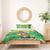Personalized Dominica Independence Day Bedding Set Map With Coat Of Arms Madras Pattern - Wonder Print Shop