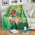Personalized Dominica Independence Day Blanket Map With Coat Of Arms Madras Pattern - Wonder Print Shop