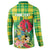 Personalized Dominica Independence Day Button Sweatshirt Map With Coat Of Arms Madras Pattern - Wonder Print Shop