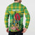 Personalized Dominica Independence Day Button Sweatshirt Map With Coat Of Arms Madras Pattern - Wonder Print Shop