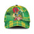 Personalized Dominica Independence Day Classic Cap Map With Coat Of Arms Madras Pattern - Wonder Print Shop