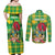 Personalized Dominica Independence Day Couples Matching Off Shoulder Maxi Dress and Long Sleeve Button Shirt Map With Coat Of Arms Madras Pattern - Wonder Print Shop