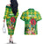 Personalized Dominica Independence Day Couples Matching Off The Shoulder Long Sleeve Dress and Hawaiian Shirt Map With Coat Of Arms Madras Pattern - Wonder Print Shop