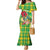 Personalized Dominica Independence Day Family Matching Mermaid Dress and Hawaiian Shirt Map With Coat Of Arms Madras Pattern - Wonder Print Shop