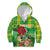 Personalized Dominica Independence Day Kid Hoodie Map With Coat Of Arms Madras Pattern - Wonder Print Shop