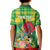 Personalized Dominica Independence Day Kid Polo Shirt Map With Coat Of Arms Madras Pattern - Wonder Print Shop