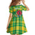 Personalized Dominica Independence Day Kid Short Sleeve Dress Map With Coat Of Arms Madras Pattern - Wonder Print Shop