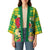 Personalized Dominica Independence Day Kimono Map With Coat Of Arms Madras Pattern - Wonder Print Shop