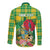 Personalized Dominica Independence Day Long Sleeve Button Shirt Map With Coat Of Arms Madras Pattern - Wonder Print Shop