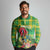 Personalized Dominica Independence Day Long Sleeve Polo Shirt Map With Coat Of Arms Madras Pattern - Wonder Print Shop