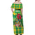Personalized Dominica Independence Day Off Shoulder Maxi Dress Map With Coat Of Arms Madras Pattern - Wonder Print Shop