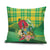 Personalized Dominica Independence Day Pillow Cover Map With Coat Of Arms Madras Pattern - Wonder Print Shop