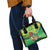Personalized Dominica Independence Day Shoulder Handbag Map With Coat Of Arms Madras Pattern - Wonder Print Shop