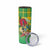 Personalized Dominica Independence Day Skinny Tumbler Map With Coat Of Arms Madras Pattern - Wonder Print Shop