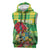Personalized Dominica Independence Day Sleeveless Hoodie Map With Coat Of Arms Madras Pattern - Wonder Print Shop