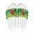 Personalized Dominica Independence Day Slide Sandals Map With Coat Of Arms Madras Pattern - Wonder Print Shop