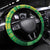 Dominica Independence Day Steering Wheel Cover Map With Coat Of Arms Madras Pattern - Wonder Print Shop