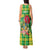 Personalized Dominica Independence Day Tank Maxi Dress Map With Coat Of Arms Madras Pattern - Wonder Print Shop