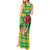 Personalized Dominica Independence Day Tank Maxi Dress Map With Coat Of Arms Madras Pattern - Wonder Print Shop