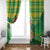 Personalized Dominica Independence Day Window Curtain Map With Coat Of Arms Madras Pattern - Wonder Print Shop
