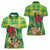 Personalized Dominica Independence Day Women Polo Shirt Map With Coat Of Arms Madras Pattern - Wonder Print Shop