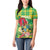 Personalized Dominica Independence Day Women Polo Shirt Map With Coat Of Arms Madras Pattern - Wonder Print Shop
