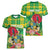 Personalized Dominica Independence Day Women V-Neck T-Shirt Map With Coat Of Arms Madras Pattern - Wonder Print Shop