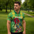 Personalized Dominica Independence Day Zipper Polo Shirt Map With Coat Of Arms Madras Pattern - Wonder Print Shop
