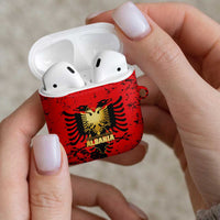 Albania Independence Day AirPods Case Dita e Pavaresise Map Grunge Style - Wonder Print Shop