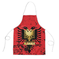 Albania Independence Day Apron Dita e Pavaresise Map Grunge Style - Wonder Print Shop