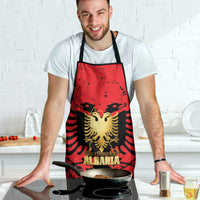 Albania Independence Day Apron Dita e Pavaresise Map Grunge Style - Wonder Print Shop