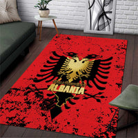 Albania Independence Day Area Rug Dita e Pavaresise Map Grunge Style - Wonder Print Shop