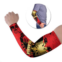 Albania Independence Day Arm Sleeves Dita e Pavaresise Map Grunge Style - Wonder Print Shop