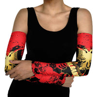 Albania Independence Day Arm Sleeves Dita e Pavaresise Map Grunge Style - Wonder Print Shop