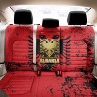 Albania Independence Day Back Car Seat Cover Dita e Pavaresise Map Grunge Style - Wonder Print Shop