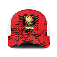 Albania Independence Day Baseball Net Cap Dita e Pavaresise Map Grunge Style - Wonder Print Shop