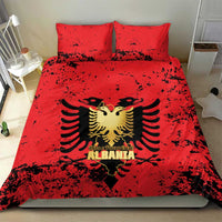 Albania Independence Day Bedding Set Dita e Pavaresise Map Grunge Style - Wonder Print Shop