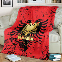 Albania Independence Day Blanket Dita e Pavaresise Map Grunge Style - Wonder Print Shop