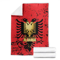 Albania Independence Day Blanket Dita e Pavaresise Map Grunge Style - Wonder Print Shop