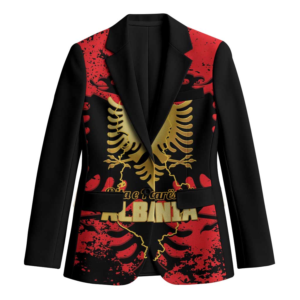 Albania Independence Day Blazer Dita e Pavaresise Map Grunge Style - Wonder Print Shop