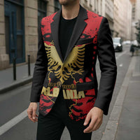 Albania Independence Day Blazer Dita e Pavaresise Map Grunge Style - Wonder Print Shop