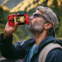 Albania Independence Day 4 in 1 Can Cooler Tumbler Dita e Pavaresise Map Grunge Style - Wonder Print Shop