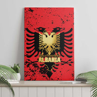 Albania Independence Day Canvas Wall Art Dita e Pavaresise Map Grunge Style - Wonder Print Shop