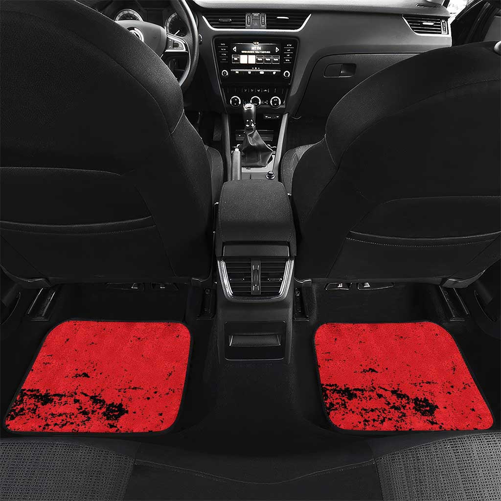 Albania Independence Day Car Mats Dita e Pavaresise Map Grunge Style - Wonder Print Shop