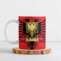 Albania Independence Day Ceramic Mug Dita e Pavaresise Map Grunge Style - Wonder Print Shop